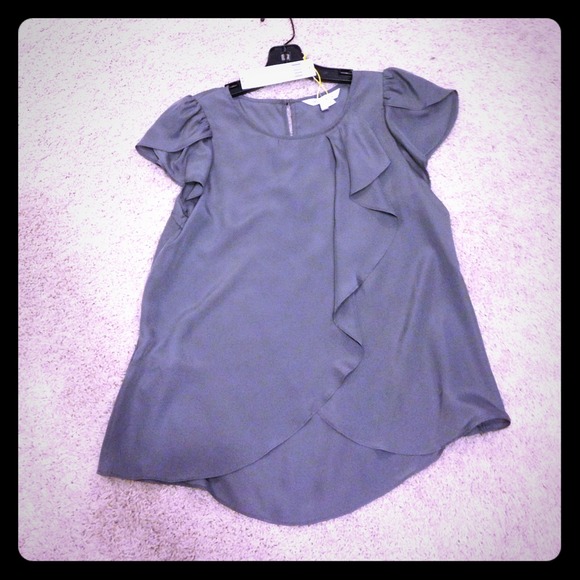 BCBGeneration grey silk blouse