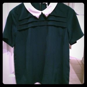 Sandro green silk top