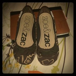 Zoe & Zac girls' Brown ballet flats