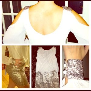 ✨New With Tags✨One Piece-Skirt and Top-Sequined