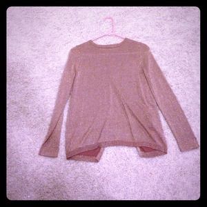 Zara pink w gold shimmer sweater