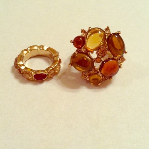 Banana Republic multi-colored stone rings