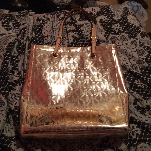 Michael kors metallic gold purse