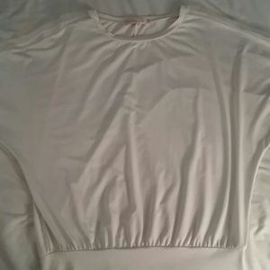 White top with sheer sleeves