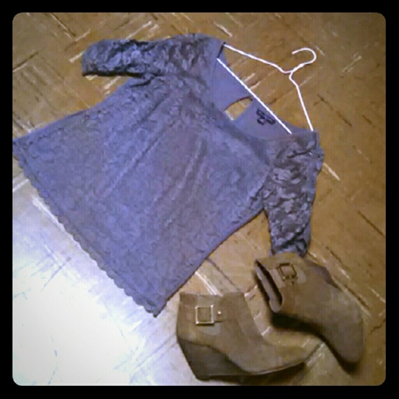 Purple lace shirt