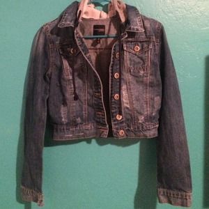 Highway Jeans Jean jacket with cloth hood