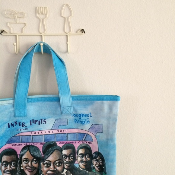 Marc by Marc Jacobs Sky Blue Graphic Canvas Tote