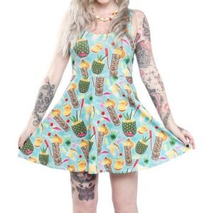 Sourpuss Tropical Tiki Skater Dress