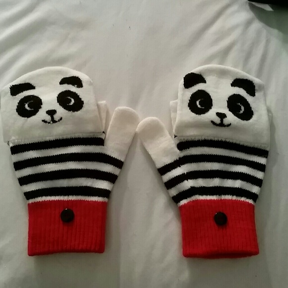 Panda mittens