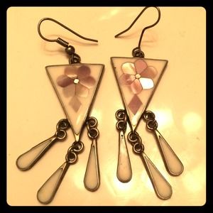 😍 BOHO STYLE 😍SILVER AND MADREPEROLA Earring
