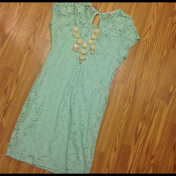 Lace mint dress