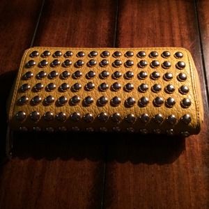 Gold studded BKE clutch