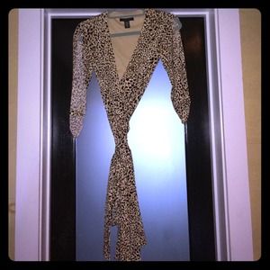 Laudry by Shelli Segal Leopard print wrap dress XS