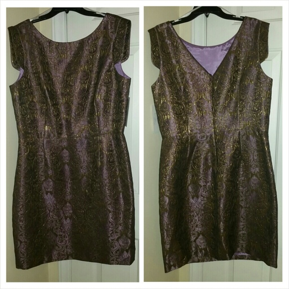 Brocade detail dress