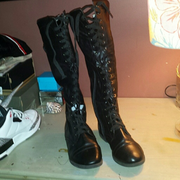 Shoes - Knee High Combat Boots