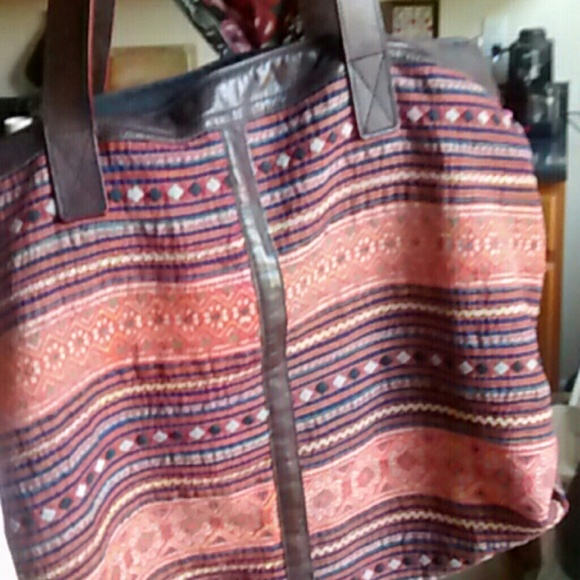 Tribal print bag from Thailand