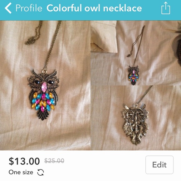 Colorful owl necklaces - Picture 2 of 2