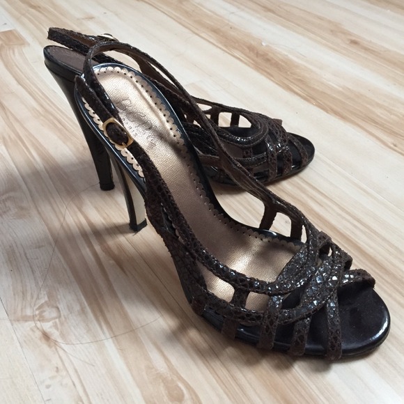 Sexy snakeskin print Brazilian Heels