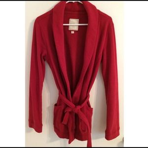 Red Sweater Cardigan