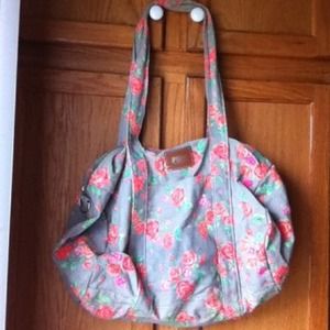 ❗SALE❗  Floral Victoria Secret pink bag.