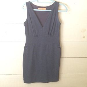 Grey Cynthia Steele V-neck shift dress. Size 4