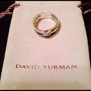 David Yurman X Crossover Ring with Diamonds