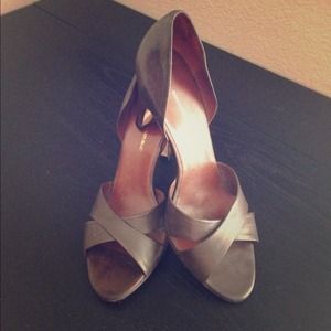 Dark Brown Kirby BR Peep Toe Heels