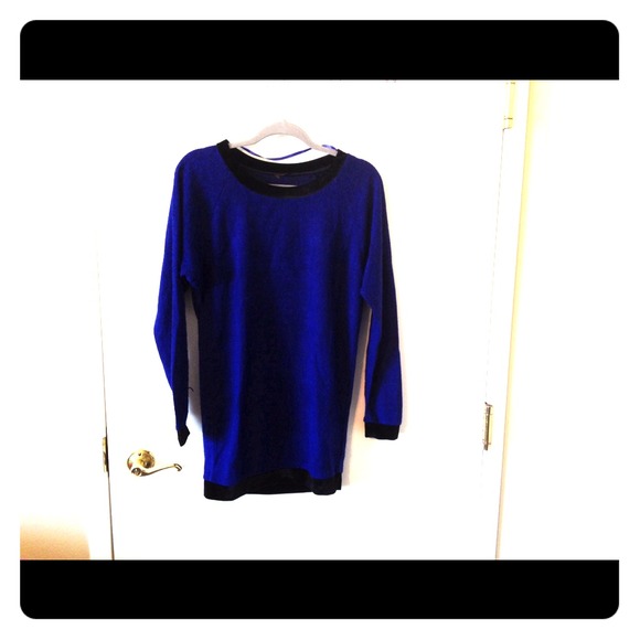 Luca Couture Royal Blue Sweater Dress