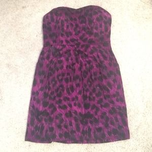 Purple cheetah print dress