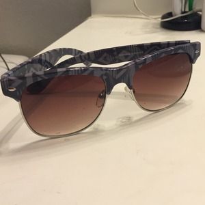 Blue Tribal Print Sunglasses