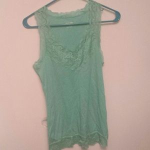 Mint green with lace tank