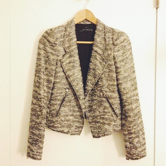 HP: Zara Metallic Moto Biker Jacket Like New