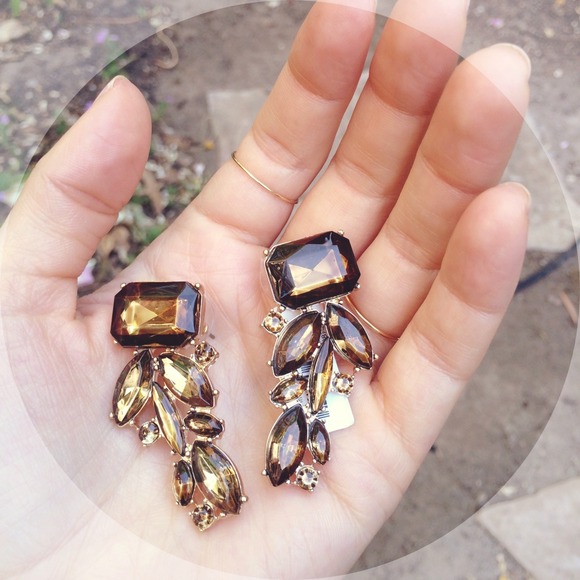 Cascading Amber Colored Earrings