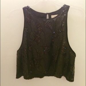 Urban Outfitters | Sequin Crop Top