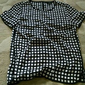 Silk black and white blouse