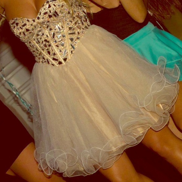 Gorgeous bejeweled corset top dress