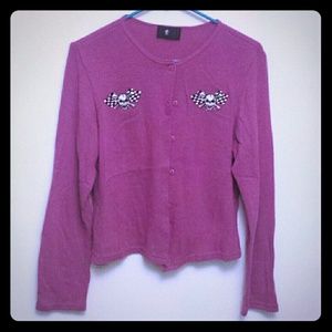 Punk rock pink cardigan fits L/XL