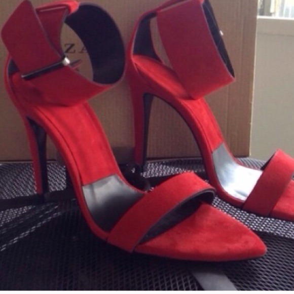 Zara red heels
