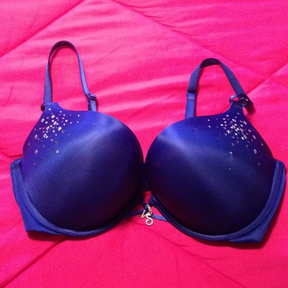 Marine blue Victoria's Secret push up bra.