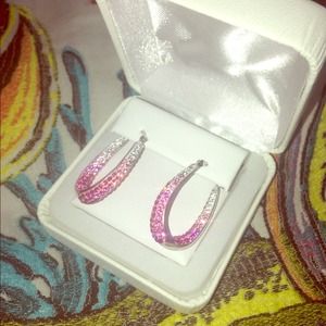 Diamond hoop earrings =)
