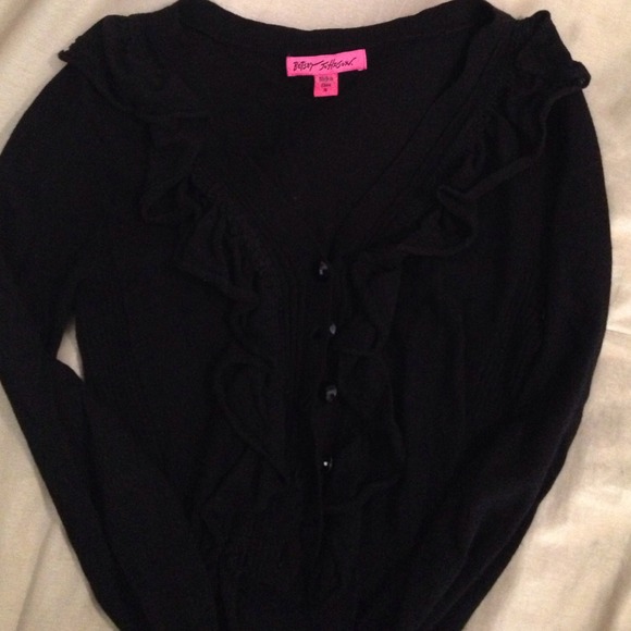 Betsey Johnson black shrug size small. Worn once.