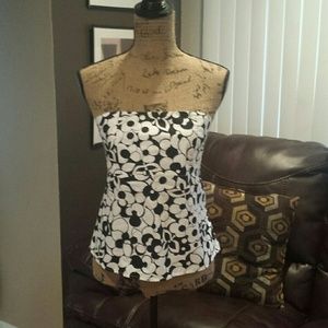 Nwt black/white tube top