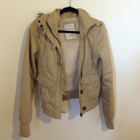 *SOLD* Aeropostale fur jacket with detachable fur