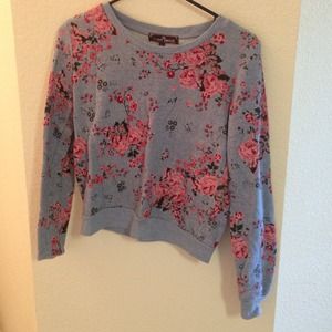 Floral Grey Sweater