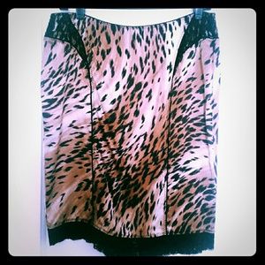 Guess Marciano Silk Leopard pencil skirt