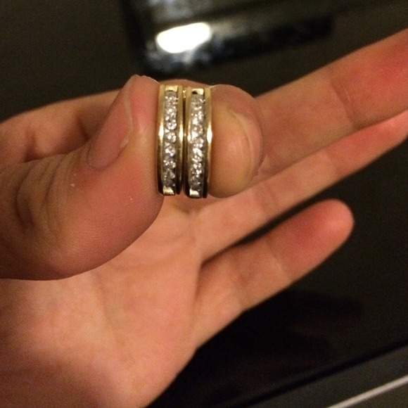 Antique gold and diamond hug earrings