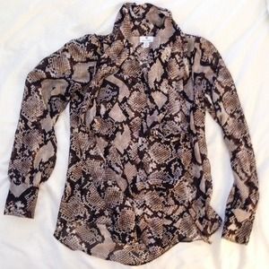 Altuzarra Python Print Bow Blouse
