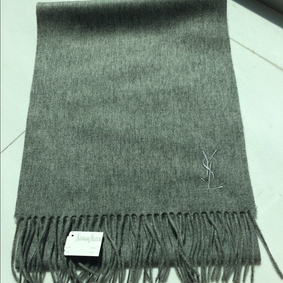 ♦️SOLD♦️NWT Saint Laurent Logo Embroidered Scarf