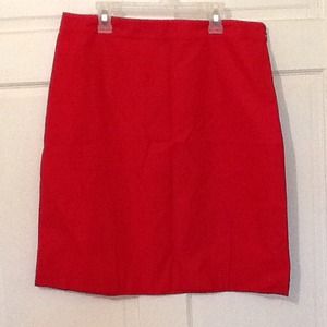 Gap red pencil skirt