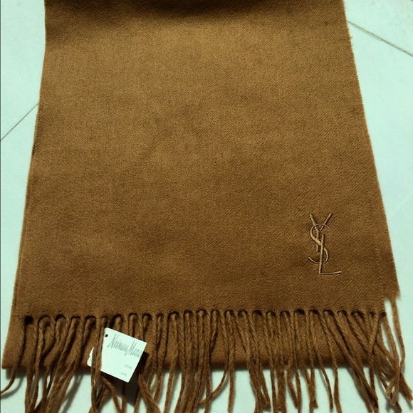 NWT Saint Laurent Logo Embroidered Scarf